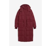 Steppmantel BONPRIX "Wintermantel mit seitlichen Reißverschlüssen", Damen, Gr. 38, rot (dunkelbeere), Obermaterial: 88% Polyester, 12% Polyamid. Futter: 100% Polyester. Wattierung: 100% Polyester, ger