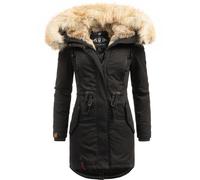 Wintermantel NAVAHOO "Bombii", Damen, Gr. L (40), schwarz, Oberstoff: 100% Baumwolle. Futter: 100% Polyester. Wattierung: 100% Polyester. Ärmelfutter: 100% Polyester. Kunstpelz: 90% Polyacryl, 10% Pol