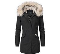 Navahoo Damen Winterjacke Winterparka Cristal Schwarz Gr. M