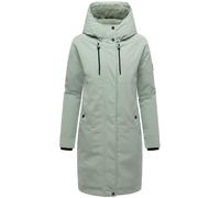 Navahoo Damen Langer Mantel warme Winterjacke mit Kapuze Hageltanz 14 Smokey Mint Gr. 6XL