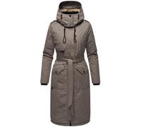 Navahoo Damen Wintermantel warmer Parka lang mit hohem Kragen und weicher Kapuze Hokulanii Dark Grey Gr. XXL