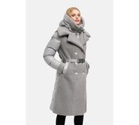 Wintermantel NAVAHOO "Kuscheltraum 14", Damen, Gr. XXL (44), grau, Obermaterial 1: 100% Polyester. Obermaterial 2: 100% Nylon. Obermaterial Rücken: 100% Nylon. Innenfutter: 100% Polyester. Wattierung: