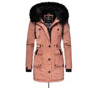 Navahoo Wintermantel »Luluna Prc« edler Parka m. Kunstfellkapuze, braun