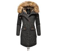 Wintermantel NAVAHOO "Rosinchen", Damen, Gr. S (36), grau (anthrazit), Oberstoff: 100% Baumwolle; Futter: 100% Polyester; Wattierung: 100% Polyester; Ärmelfutter: 100% Polyester; Kunstpelz: 90% Polyac