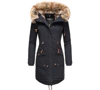 Wintermantel NAVAHOO "Rosinchen", Damen, Gr. XS (34), blau, Oberstoff: 100% Baumwolle; Futter: 100% Polyester; Wattierung: 100% Polyester; Ärmelfutter: 100% Polyester; Kunstpelz: 90% Polyacryl, 10% Po