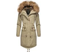 Wintermantel NAVAHOO "Rosinchen", Damen, Gr. XS (34), grau (kieselgrau), Oberstoff: 100% Baumwolle; Futter: 100% Polyester; Wattierung: 100% Polyester; Ärmelfutter: 100% Polyester; Kunstpelz: 90% Poly