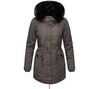 Wintermantel mit doppelter Kunstpelz-Kapuze "Sweety Deluxe" Anthracite S
