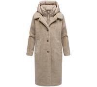 Wintermantel NAVAHOO "Teddyzauber 14", Damen, Gr. XL (42), beige (helltaupe), Obermaterial: 100% Polyester. Innenfutter: 100% Polyester, oversize knielang, hoch geschlossener Ausschnitt, Ärmel ohne Är