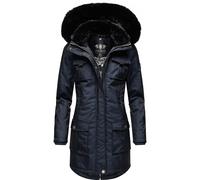 Navahoo Wintermantel »Tiniis« edler Parka m. abnehmbarer Kunstfellkapuze, blau