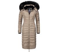 Wintermantel NAVAHOO "Umay", Damen, Gr. S (36), grau (taupe), Oberstoff: 100% Polyester; Futter: 100% Polyester; Wattierung: 100% Polyester; Ärmelfutter: 100% Polyester; Kunstpelz: 90% Polyacryl, 10%