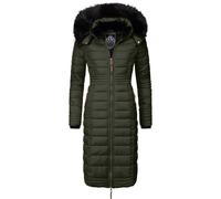 Wintermantel NAVAHOO "Umay", Damen, Gr. XXXL(46), grün (olivgrün), Oberstoff: 100% Polyester. Futter: 100% Polyester. Wattierung: 100% Polyester. Ärmelfutter: 100% Polyester. Kunstpelz: 90% Polyacryl,