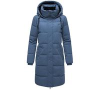 Wintermantel NAVAHOO "Wintertanz 14", Damen, Gr. XL (42), blau (graublau), Obermaterial: 45% Polyester, 45% Baumwolle, 10% Nylon; Innenfutter: 100% Polyester; Wattierung: 100% Polyester; Ärmelfutter: