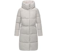 Navahoo Damen knielanger Wintermantel warmer Steppmantel mit hohem, gefütterten Kragen Wolkenkuss 14 Bone Gr. M
