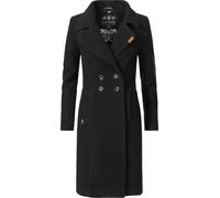 Wintermantel NAVAHOO "Wooly", Damen, Gr. M (38), schwarz, Obermaterial: 90% Acryl, 8% Viskose, 2% Elasthan. Innenfutter: 100% Polyester. Ärmelfutter: 100% Polyester, tailliert ca. Mitte Oberschenkel, 