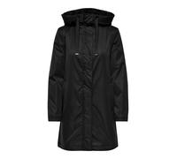 Wintermantel ONLY "ONLFELINA LIFE PARKA OTW NC", Damen, Gr. XS, schwarz, Web, Obermaterial: 100% Polyester, unifarben, regular fit, hoch geschlossener Ausschnitt, Mäntel Wintermantel (15422819-XS) sch