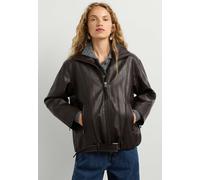 Wintermantel PEPE JEANS "winter coat LINA", Damen, Gr. XS, braun (trail braun), 100% Polyurethan, Mäntel Wintermantel (69778366-XS) trail braun