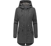 Wintermantel RAGWEAR "Ellba Coat A YOUMODO", Damen, Gr. L (40), dunkelgrau, Obermaterial: 100% Polyester; Innenfutter: 100% Polyester; Wattierung: 100% Polyester, tailliert ca. Mitte Oberschenkel, hoc