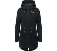 Wintermantel RAGWEAR "Ellba Coat A YOUMODO", Damen, Gr. M (38), schwarz, Obermaterial: 100% Polyester; Innenfutter: 100% Polyester; Wattierung: 100% Polyester, tailliert ca. Mitte Oberschenkel, hoch g