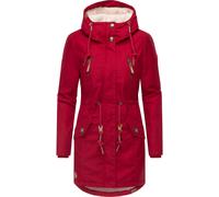 Wintermantel RAGWEAR "Elsie", Damen, Gr. 4XL (48), cherryrot, Außenmaterial: 65% Polyester, 35% Baumwolle. Innenfutter: 100% Polyester. Wattierung: 100% Polyester, tailliert ca. Mitte Oberschenkel, Är