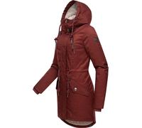 Wasserdichter Wintermantel mit Kapuze "Elsie Melange" Wine Red 4XL