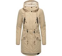 Wintermantel RAGWEAR "Elsien", Damen, Gr. M (38), grau (taupe), Obermaterial: 100% Polyester, Innenfutter: 100% Polyester, Wattierung: 100% Polyester, modisch, tailliert ca. Mitte Oberschenkel, hoch g