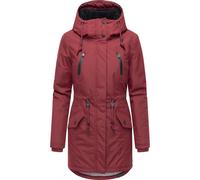 Wintermantel RAGWEAR "Elsien", Damen, Gr. M (38), weinrot, Obermaterial: 100% Polyester; Innenfutter: 100% Polyester; Wattierung: 100% Polyester, tailliert ca. Mitte Oberschenkel, hoch geschlossener A