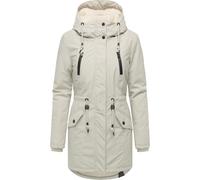 Wintermantel RAGWEAR "Elsien", Damen, Gr. XXL (44), bone, Obermaterial: 100% Polyester; Innenfutter: 100% Polyester; Wattierung: 100% Polyester, tailliert ca. Mitte Oberschenkel, hoch geschlossener Au