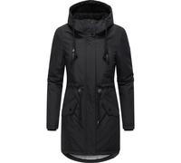 Wintermantel RAGWEAR "Elsien", Damen, Gr. XXXL (46), schwarz, Obermaterial: 100% Polyester, Innenfutter: 100% Polyester, Wattierung: 100% Polyester, modisch, tailliert ca. Mitte Oberschenkel, hoch ges