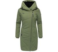 Wintermantel RAGWEAR "Gordon Long", Damen, Gr. XXL (44), helloliv, Obermaterial: 74% Baumwolle, 26% Nylon; Innenfutter: 100% Polyester; Wattierung: 100% Polyester, tailliert ca. Mitte Oberschenkel, Är
