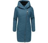 Wintermantel RAGWEAR "Gordon Long", Damen, Gr. XXXL(46), blau (graublau), Obermaterial: 74% Baumwolle, 26% Nylon. Innenfutter: 100% Polyester. Wattierung: 100% Polyester, tailliert ca. Mitte Oberschen
