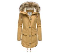 Wintermantel RAGWEAR "Jane YOUMODO", Damen, Gr. XS (34), camelfarben, Obermaterial: 65% Polyester, 35% Baumwolle; Innenfutter: 100% Polyester; Wattierung: 100% Polyester, tailliert Po-bedeckend, hoch