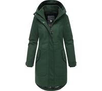 Wintermantel RAGWEAR "Jannisa Coat", Damen, Gr. 4XL (48), dunkelgrün, Obermaterial: 100% Polyester; Innenfutter: 100% Polyester; Wattierung: 100% Polyester, tailliert ca. Mitte Oberschenkel, hoch gesc