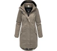 Wintermantel RAGWEAR "Jannisa Coat", Damen, Gr. XXXL(46), braun, Obermaterial: 100% Polyester, Innenfutter: 100% Polyester, Wattierung: 100% Polyester, tailliert ca. Mitte Oberschenkel, hoch geschloss
