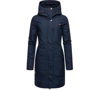 Wintermantel RAGWEAR "Jannisa", Damen, Gr. L (40), blau (navy), Außenmaterial: 65% Polyester, 35% Baumwolle. Innenfutter: 100% Polyester. Wattierung: 100% Polyester, figurumspielend ca. Mitte Obersche