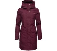Wintermantel RAGWEAR "Jannisa", Damen, Gr. L (40), rot (weinrot), Außenmaterial: 65% Polyester, 35% Baumwolle; Innenfutter: 100% Polyester; Wattierung: 100% Polyester, figurumspielend ca. Mitte Obersc