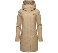 Wintermantel RAGWEAR "Jannisa", Damen, Gr. XXL (44), grau (taupe), Außenmaterial: 65% Polyester, 35% Baumwolle. Innenfutter: 100% Polyester. Wattierung: 100% Polyester, figurumspielend ca. Mitte Obers