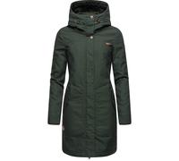 Wintermantel RAGWEAR "Jannisa", Damen, Gr. XXL (44), grün (olivgrün), Außenmaterial: 65% Polyester, 35% Baumwolle; Innenfutter: 100% Polyester; Wattierung: 100% Polyester, figurumspielend ca. Mitte Ob