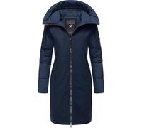 Wintermantel RAGWEAR "Jumana", Damen, Gr. L (40), blau (navy), Obermaterial: 100% Polyester; Futter: 100% Polyester; Wattierung: 100% Polyester, gerade ca. Mitte Oberschenkel, hoch geschlossener Aussc