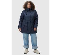 Wintermantel RAGWEAR "Monadis Rainy II Intl.", Damen, Gr. 4XL (48), blau (navy), Oberstoff: 100% Polyester. Futter: 100% Polyester. Wattierung: 100% Polyester, figurbetont Po-bedeckend, hoch geschloss
