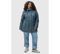Wintermantel RAGWEAR "Monadis Rainy II Intl.", Damen, Gr. 4XL (48), grau (hellgrau), Oberstoff: 100% Polyester; Futter: 100% Polyester; Wattierung: 100% Polyester, figurbetont Po-bedeckend, hoch gesch
