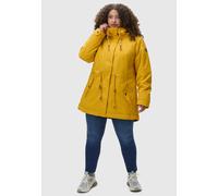 Wintermantel RAGWEAR "Monadis Rainy II Intl.", Damen, Gr. XXL (44), gelb (hellgelb), Oberstoff: 100% Polyester; Futter: 100% Polyester; Wattierung: 100% Polyester, figurbetont Po-bedeckend, hoch gesch