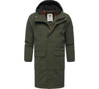Wintermantel RAGWEAR "Mr Them Long", Herren, Gr. XL (54), grün (olivgrün), Obermaterial: 100% Polyester, Innenfutter: 100% Polyester, Wattierung: 100% Polyester, gerade knieumspielend, hoch geschlosse