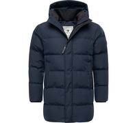 Wintermantel RAGWEAR "Nortday", Herren, Gr. L (52), navy, Obermaterial: 100% Polyester, Innenfutter: 100% Polyester, Wattierung: 100% Polyester, gerade ca. Mitte Oberschenkel, hoch geschlossener Aussc