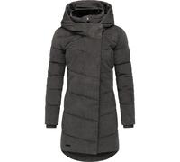 Wintermantel RAGWEAR "Pavla Cordy YOUMODO", Damen, Gr. XXL (44), grau, Obermaterial: 100% Baumwolle; Innenfutter: 100% Polyester; Wattierung: 100% Polyester, gerade ca. Mitte Oberschenkel, hoch geschl