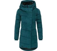 Wintermantel RAGWEAR "Pavla Cordy YOUMODO", Damen, Gr. XXL (44), ocean, Obermaterial: 100% Baumwolle, Innenfutter: 100% Polyester, Wattierung: 100% Polyester, gerade ca. Mitte Oberschenkel, hoch gesch