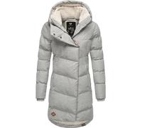 Ragwear Damen Wintermantel Warmer Steppmantel lang mit Kapuze Pavla Intl Zinc24 Gr. XL