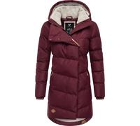 Wintermantel RAGWEAR "Pavla", Damen, Gr. XL (42), rot (dunkelrot), Außenmaterial: 100% Polyester; Innenfutter: 100% Polyester; Wattierung: 100% Polyester, figurbetont ca. Mitte Oberschenkel, Ärmel ohn