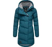 Wintermantel RAGWEAR "Pavla", Damen, Gr. XS (34), blau (ocean), Außenmaterial: 100% Polyester; Innenfutter: 100% Polyester; Wattierung: 100% Polyester, figurbetont ca. Mitte Oberschenkel, Ärmel ohne Ä