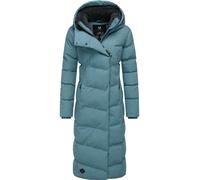 wasserdichter Winter Steppmantel "Pavla Long" Stone Blue25 XXXL