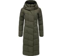 Wintermantel RAGWEAR "Pavla Long Soft YOUMODO", Damen, Gr. 5XL (50), grün (olivgrün), Obermaterial: 100% Polyester. Innenfutter: 100% Polyester. Wattierung: 100% Polyester, gerade kniebedeckend, hoch